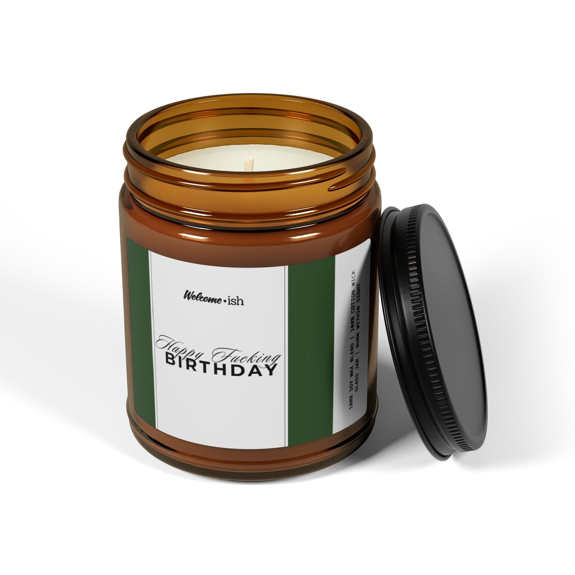 Happy F*cking Birthday (Green NSFW edition) Scented Soy Candle